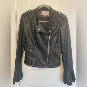 Tart Collections Black Leather Jacket, size medium